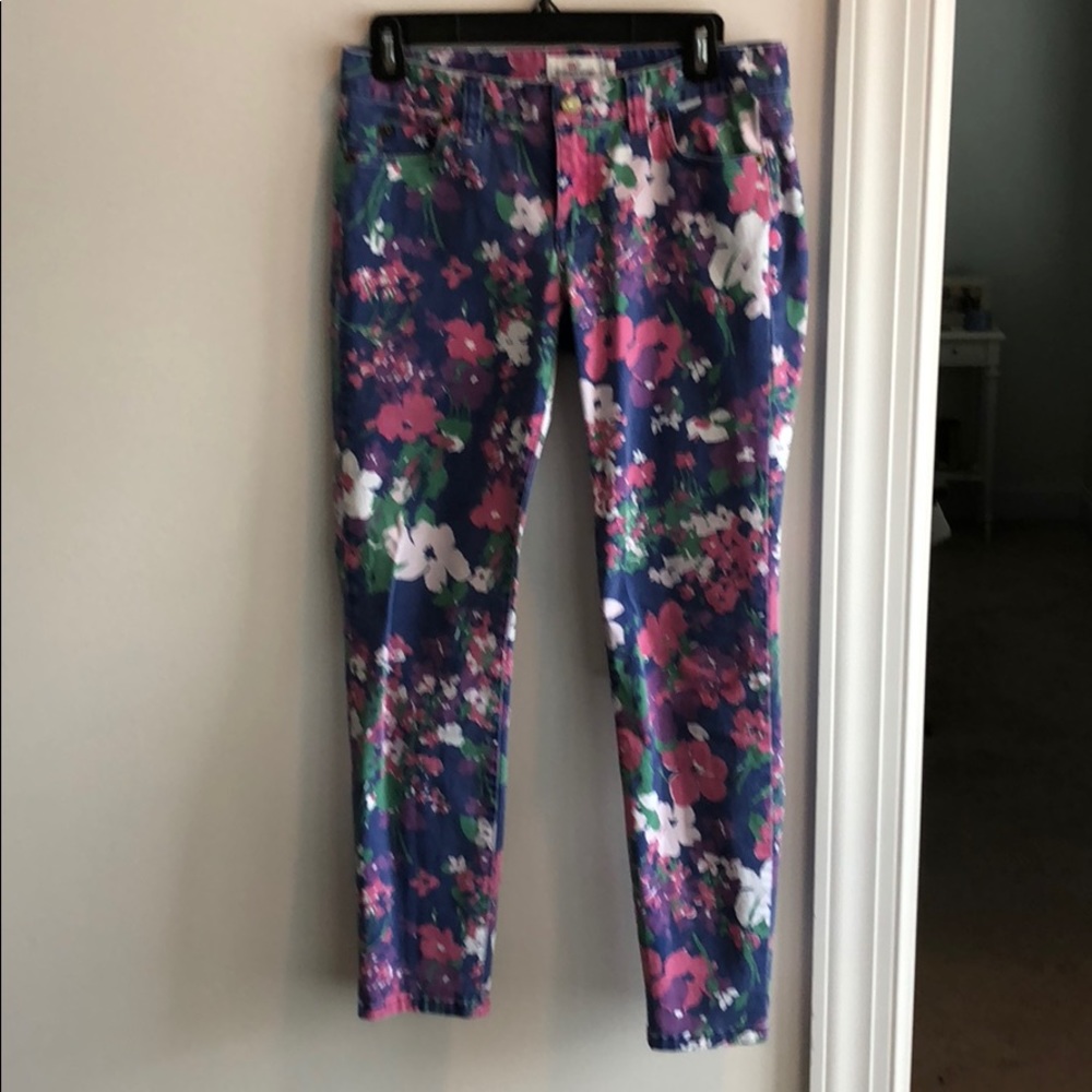 Vineyard Vines Floral Print Denim Pants - Size 2 - Picture 3 of 7